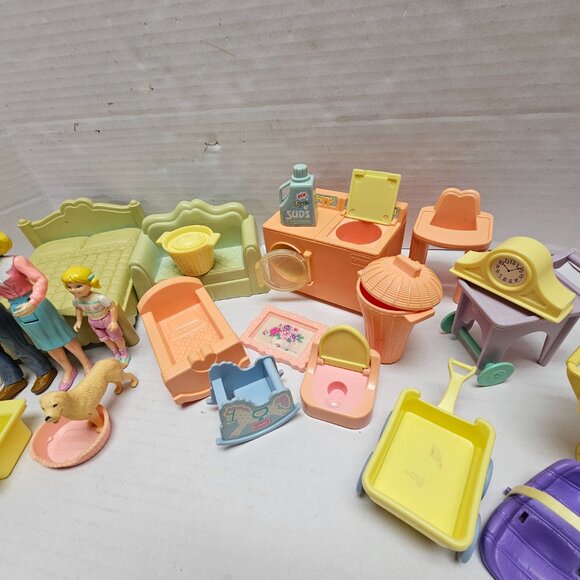 Vintage Playskool Family Figure People Furniture Dollhouse Doll House LOT RARE - Picture 7 of 16